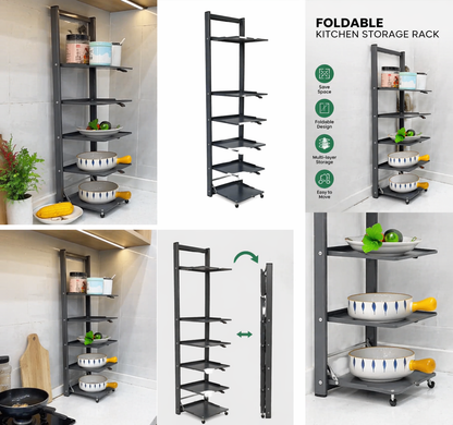 FoldRack™ Foldable Kitchen Storage Organizer