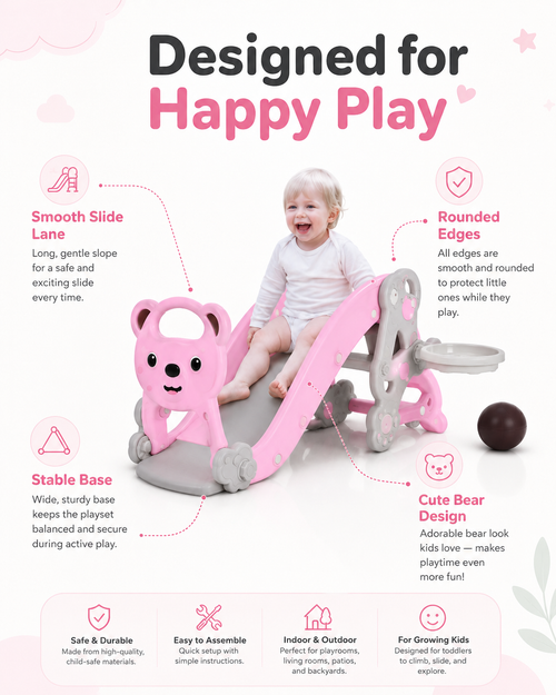 Tivaro™ 5-in-1 Toddler Slide & Rocking Climber – Indoor Outdoor Activity Playset for Ages 1–5